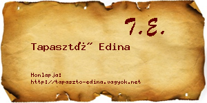 Tapasztó Edina névjegykártya