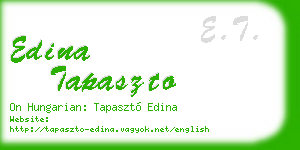 edina tapaszto business card